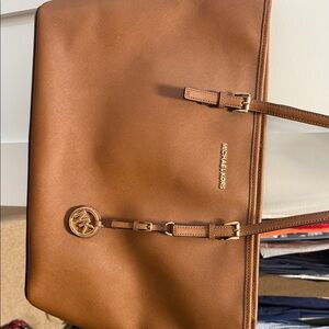Michael Kors Tan Leather Laptop Bag
